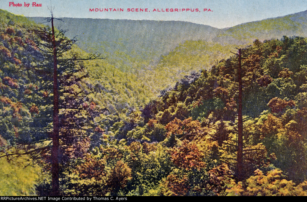 PRR "Mountain Scene, Allegrippus, Pa," 1911